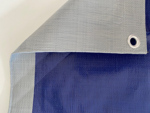 Industrieplane 250 g/qm - 3x4m - grau / blau